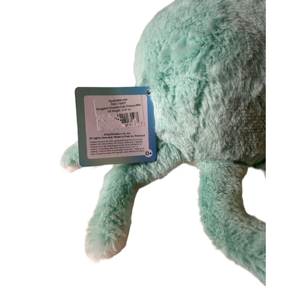 Squishable Snackers Mint Octopus Plush Snugglemi Stuffed Animal 5-6” NWT - Picture 7 of 9
